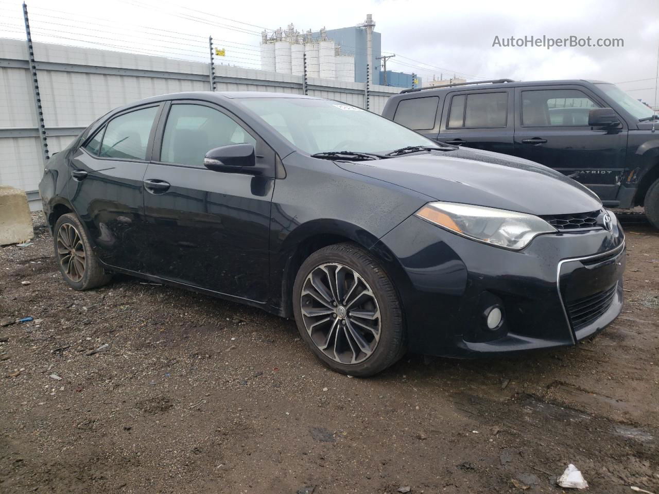 2015 Toyota Corolla L Black vin: 2T1BURHE6FC458934