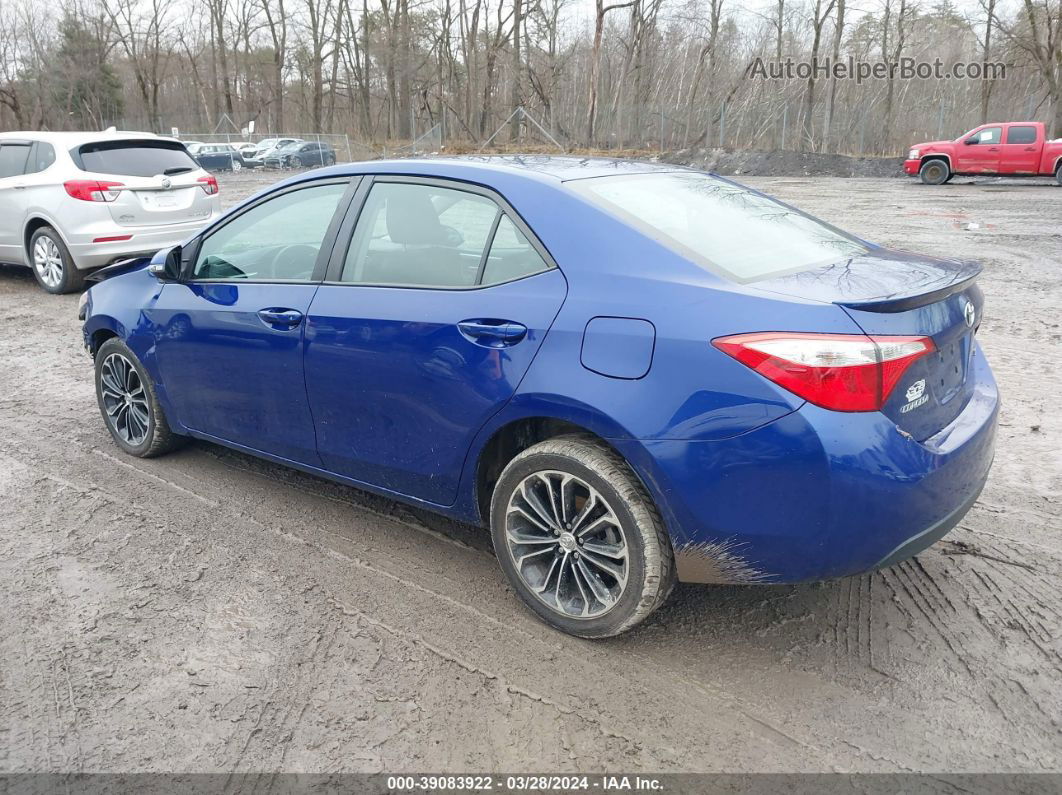 2015 Toyota Corolla S Plus Blue vin: 2T1BURHE6FC469626