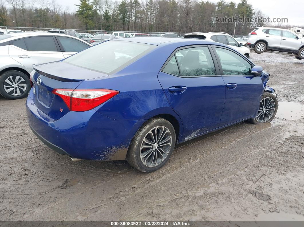 2015 Toyota Corolla S Plus Blue vin: 2T1BURHE6FC469626