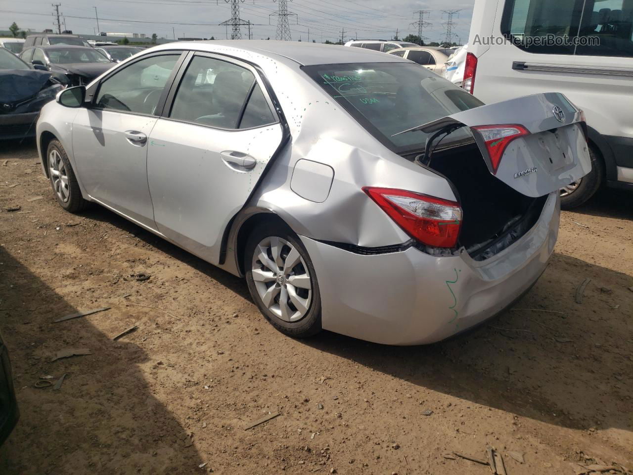 2015 Toyota Corolla L Silver vin: 2T1BURHE6FC474003