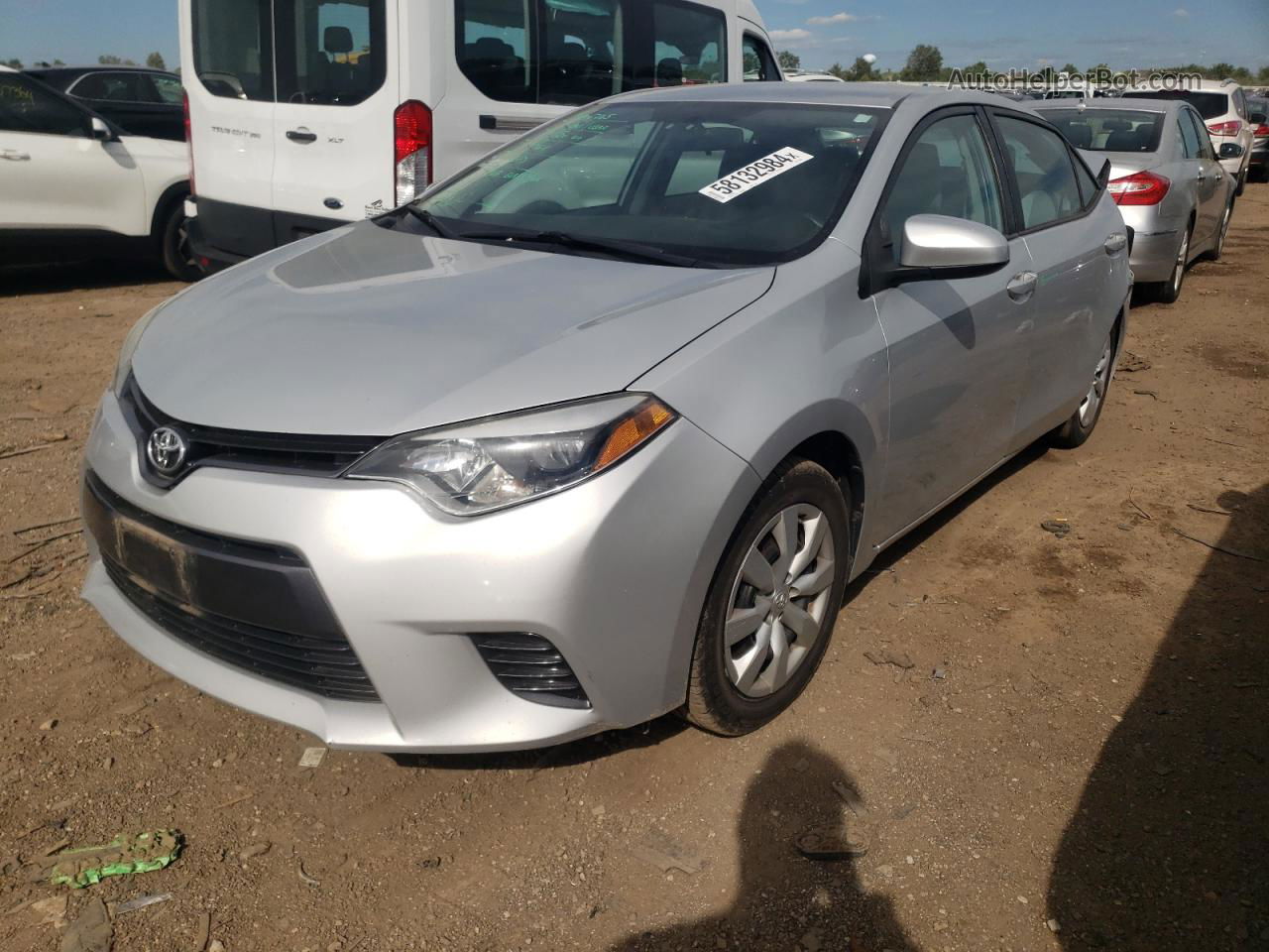 2015 Toyota Corolla L Silver vin: 2T1BURHE6FC474003