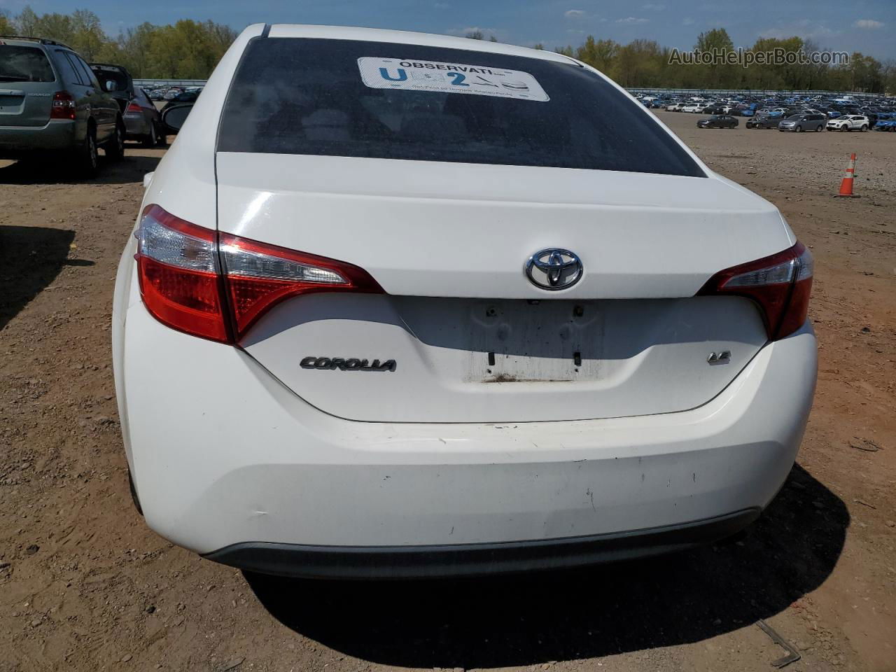 2016 Toyota Corolla L Белый vin: 2T1BURHE6GC500892