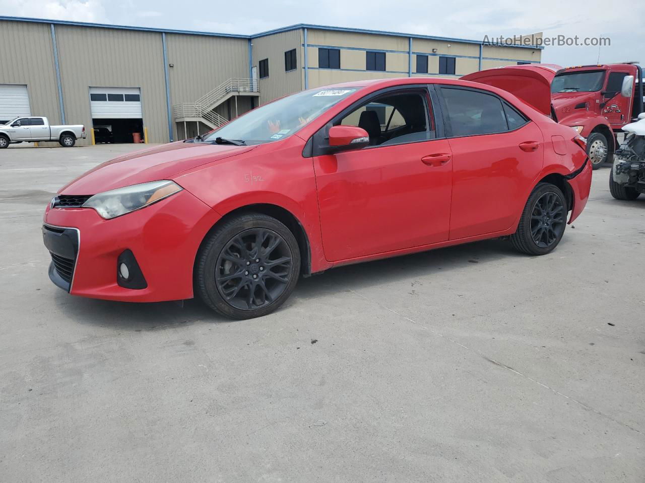 2016 Toyota Corolla L Red vin: 2T1BURHE6GC517305