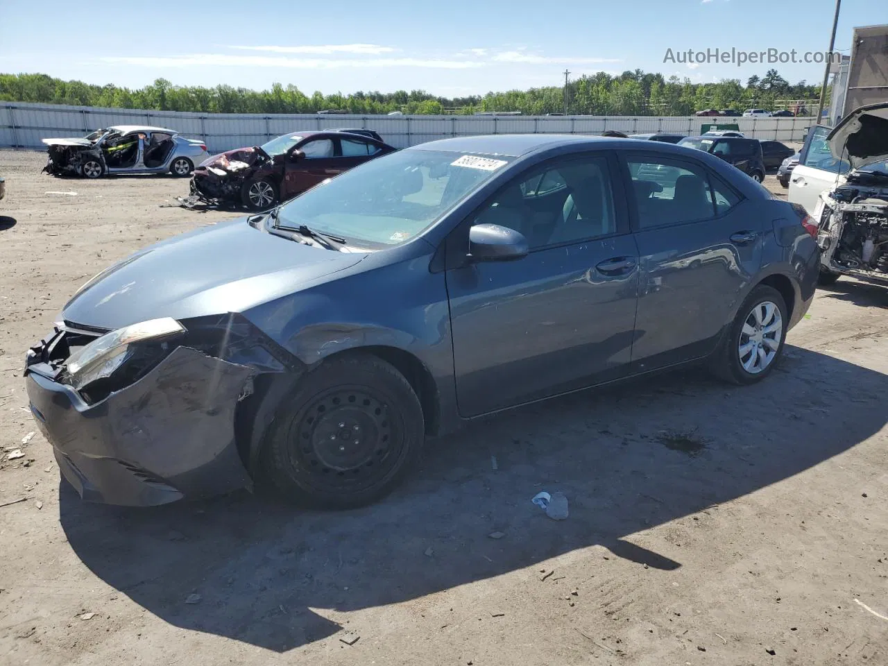 2016 Toyota Corolla L Gray vin: 2T1BURHE6GC598225