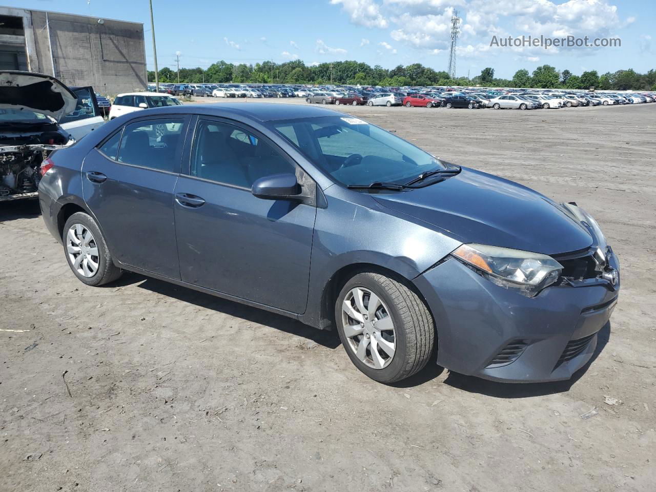 2016 Toyota Corolla L Gray vin: 2T1BURHE6GC598225