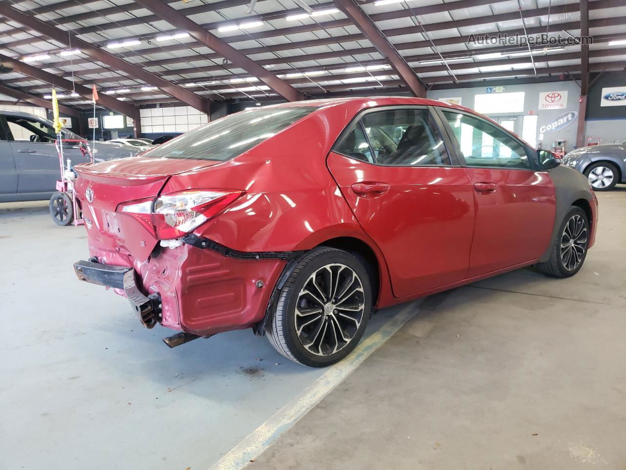 2016 Toyota Corolla L Red vin: 2T1BURHE6GC610602