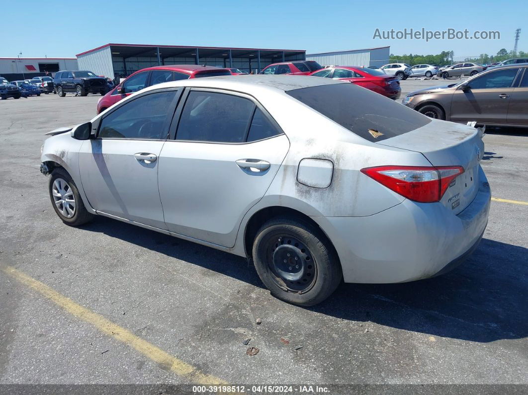 2016 Toyota Corolla L Silver vin: 2T1BURHE6GC630364