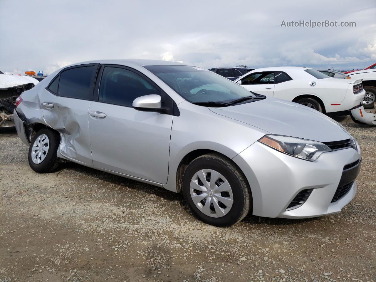 2016 Toyota Corolla L Silver vin: 2T1BURHE6GC661159