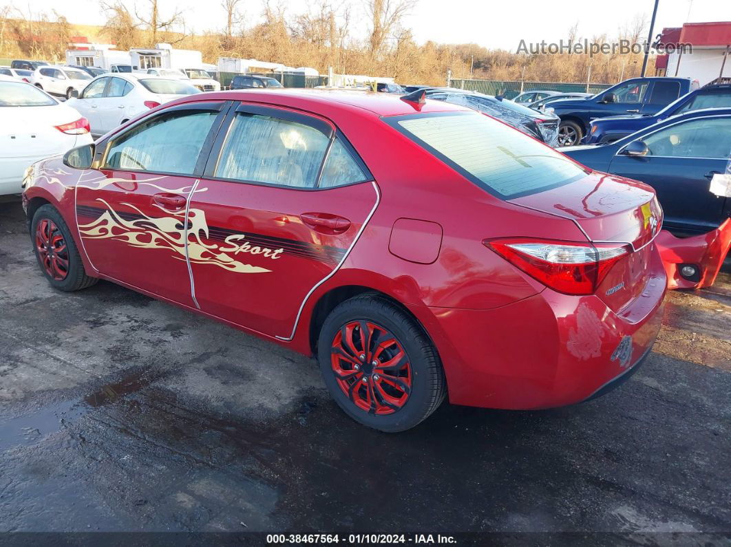 2016 Toyota Corolla Le Red vin: 2T1BURHE6GC696350