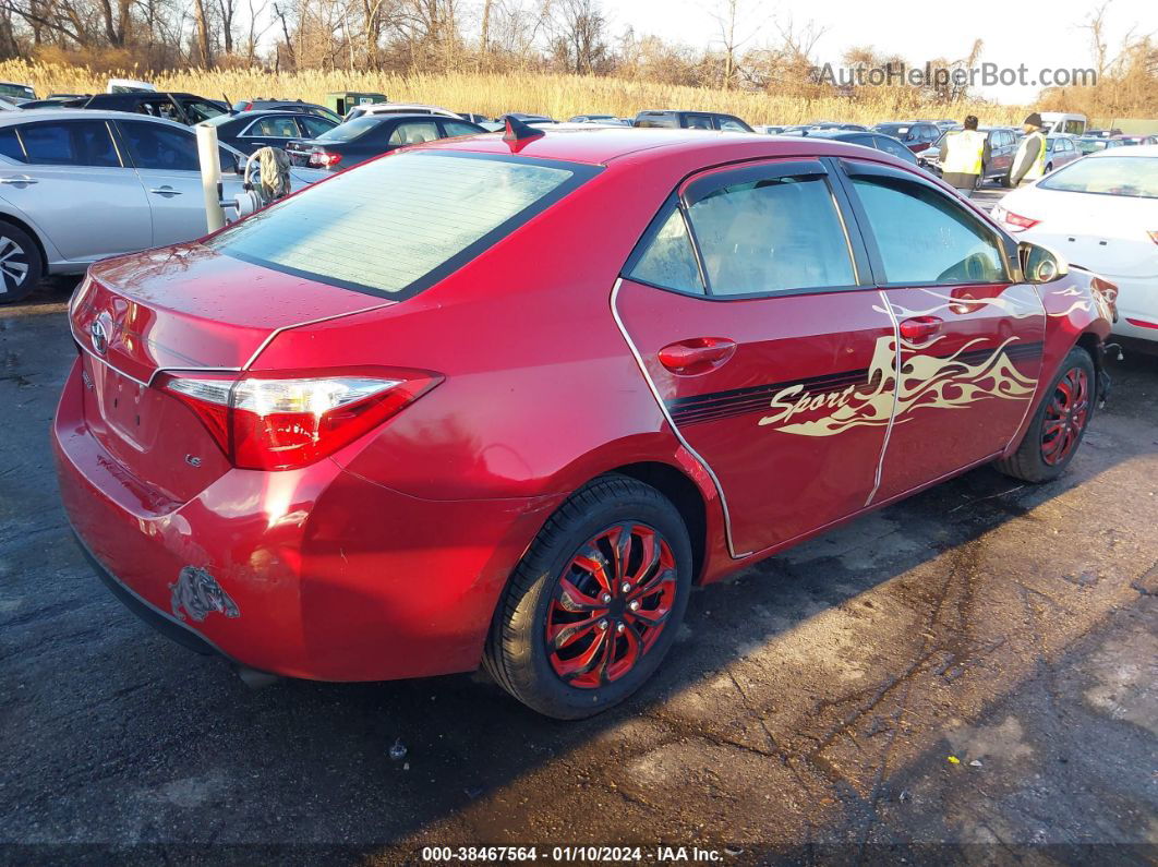 2016 Toyota Corolla Le Red vin: 2T1BURHE6GC696350