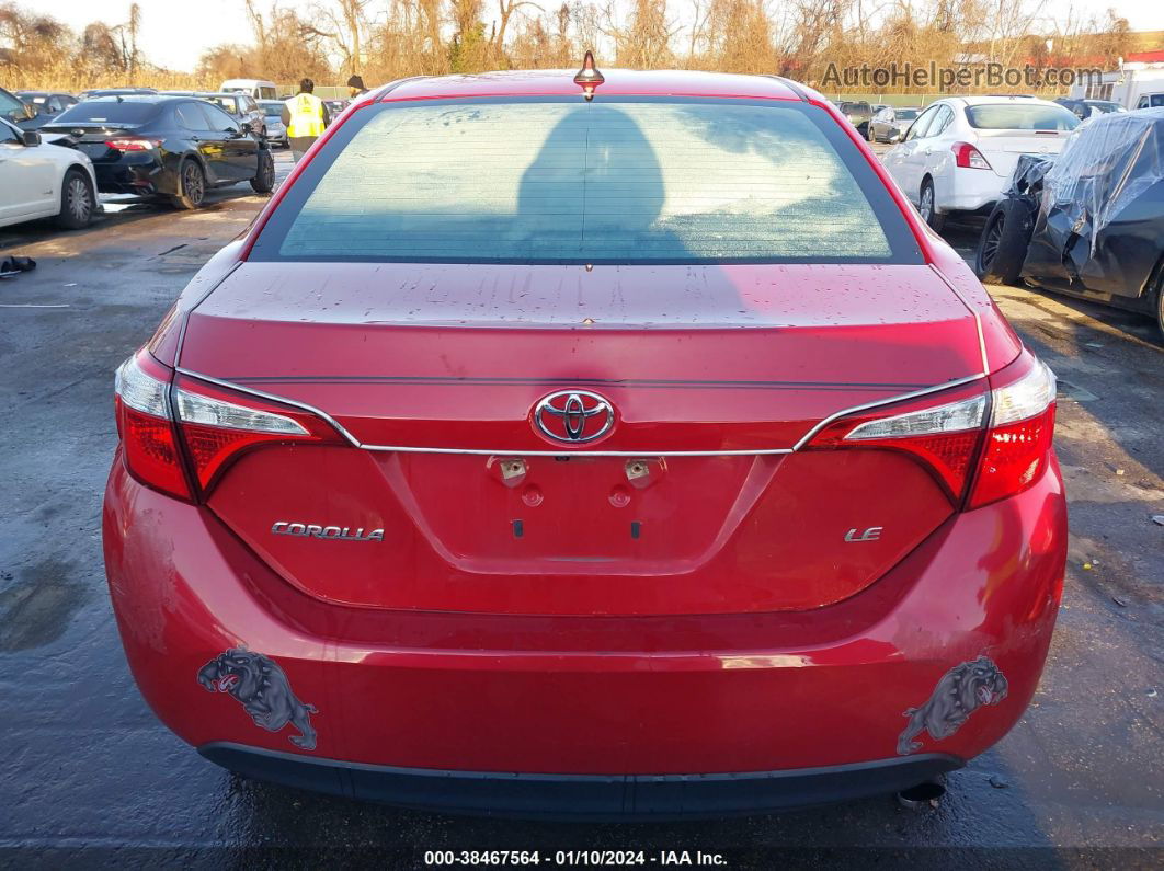 2016 Toyota Corolla Le Red vin: 2T1BURHE6GC696350