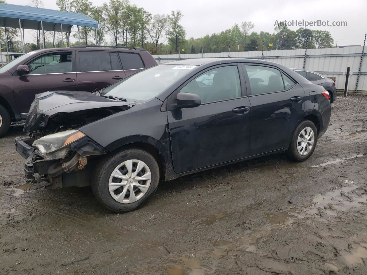 2016 Toyota Corolla L Black vin: 2T1BURHE6GC720100