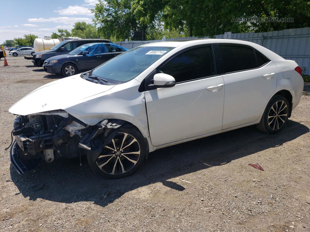 2017 Toyota Corolla L White vin: 2T1BURHE6HC767550