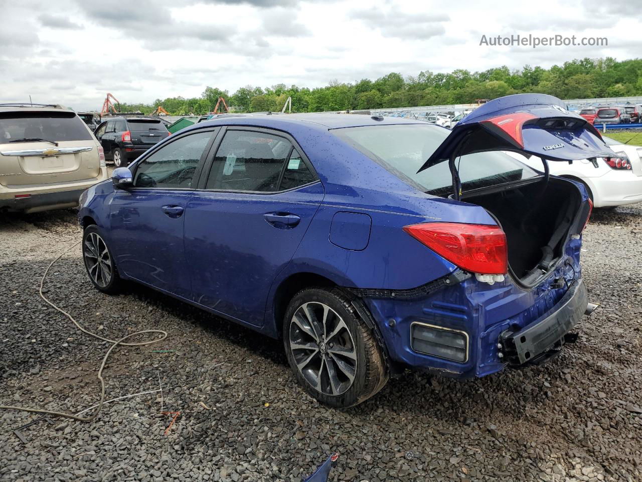 2017 Toyota Corolla L Blue vin: 2T1BURHE6HC788477