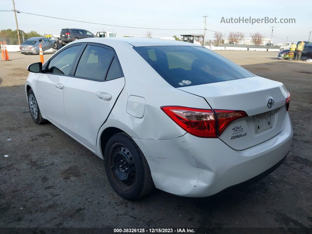 2017 Toyota Corolla Le White vin: 2T1BURHE6HC846362