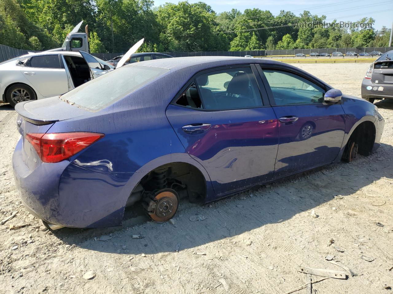 2017 Toyota Corolla L Blue vin: 2T1BURHE6HC884061