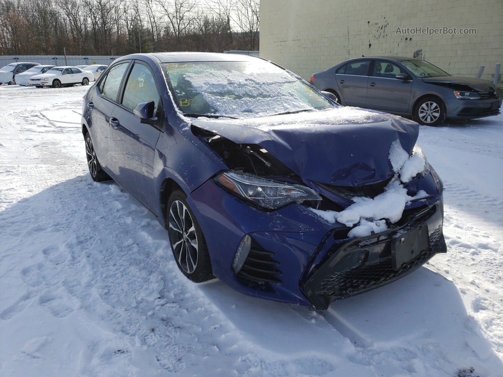 2017 Toyota Corolla L Синий vin: 2T1BURHE6HC899370