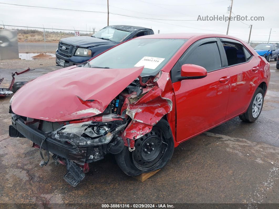 2017 Toyota Corolla Le Red vin: 2T1BURHE6HC934764