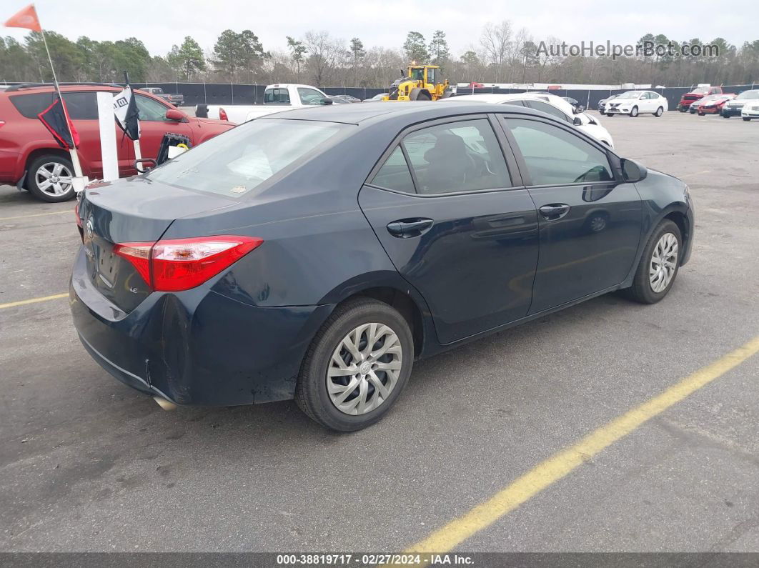 2019 Toyota Corolla Le Dark Blue vin: 2T1BURHE6KC155985