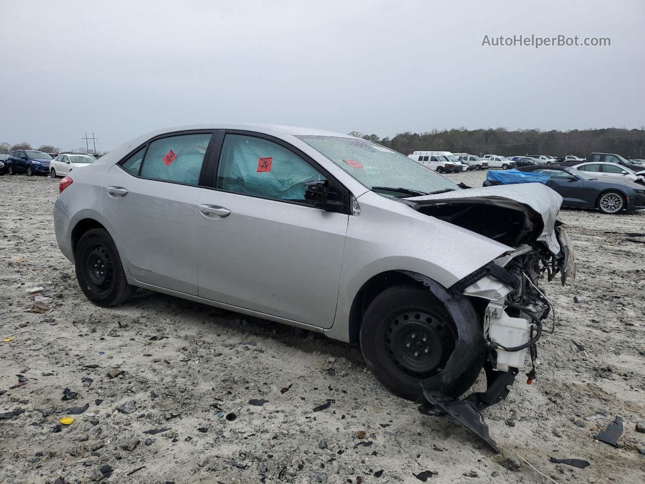 2019 Toyota Corolla L Серебряный vin: 2T1BURHE6KC157185