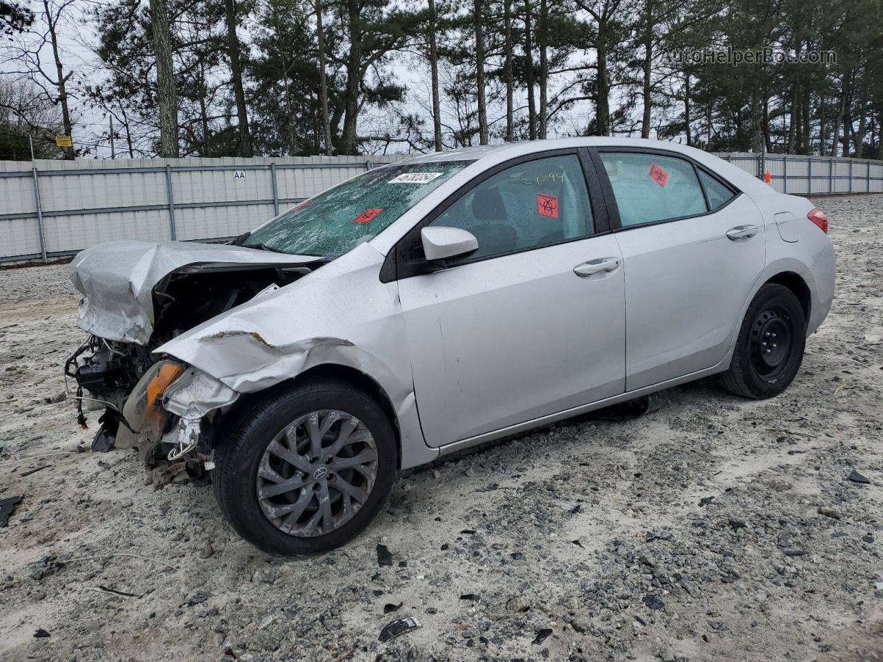 2019 Toyota Corolla L Серебряный vin: 2T1BURHE6KC157185