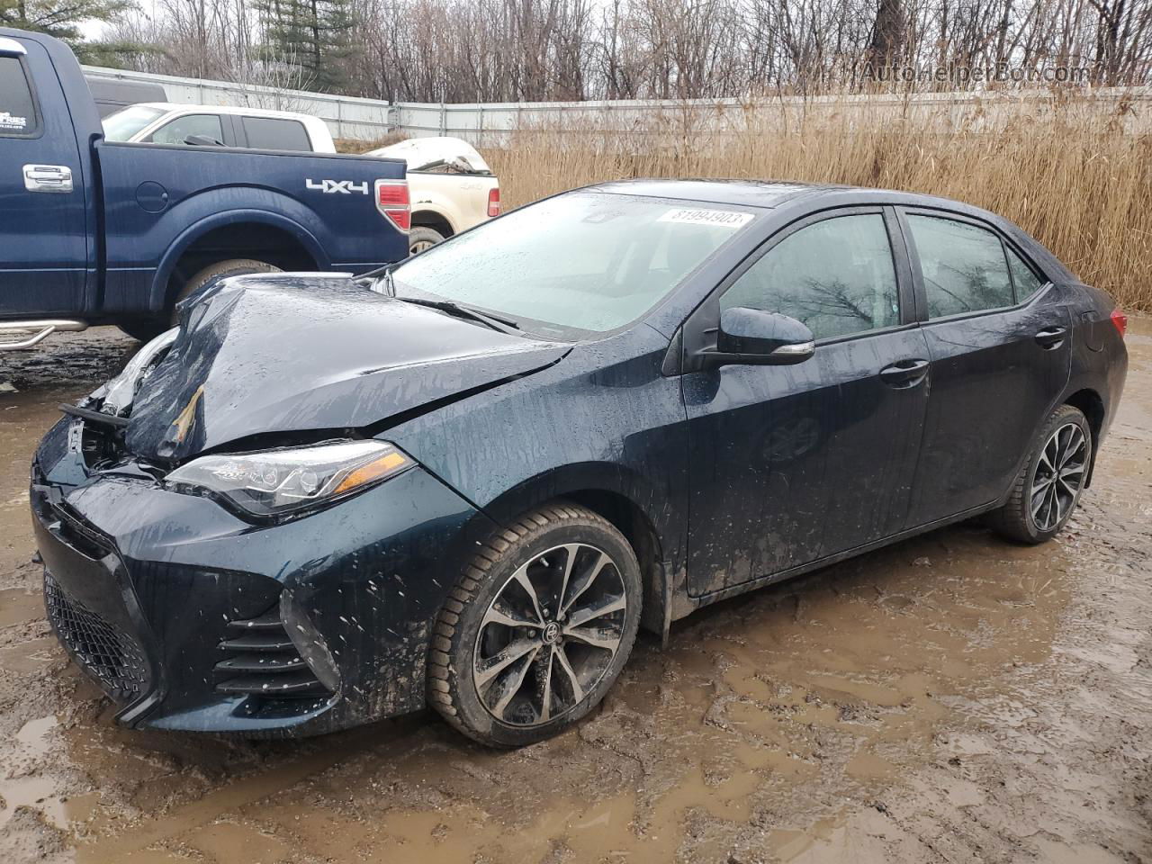 2019 Toyota Corolla L Gray vin: 2T1BURHE6KC158157