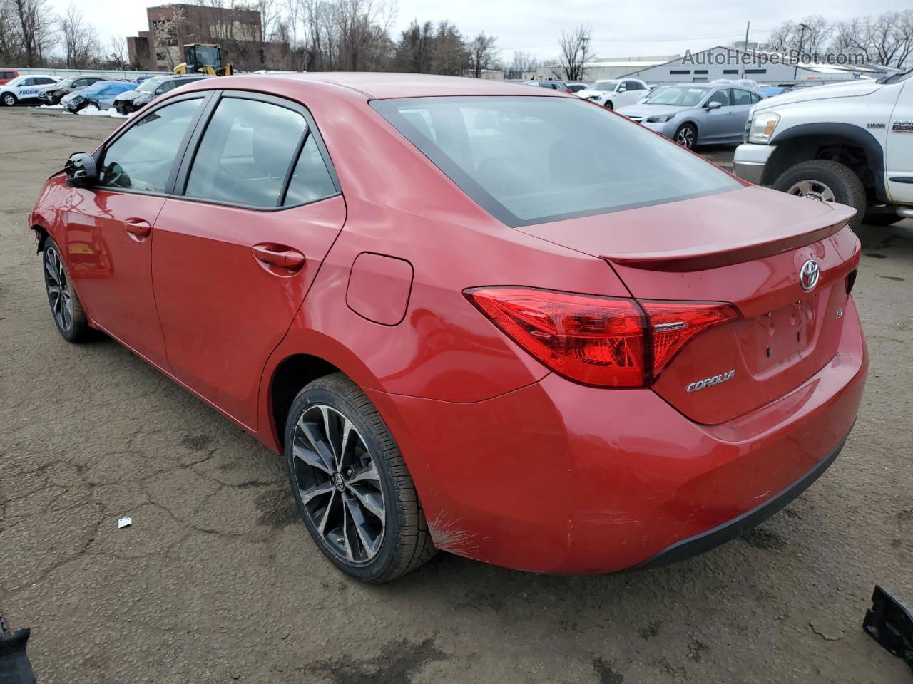 2019 Toyota Corolla L Red vin: 2T1BURHE6KC160474