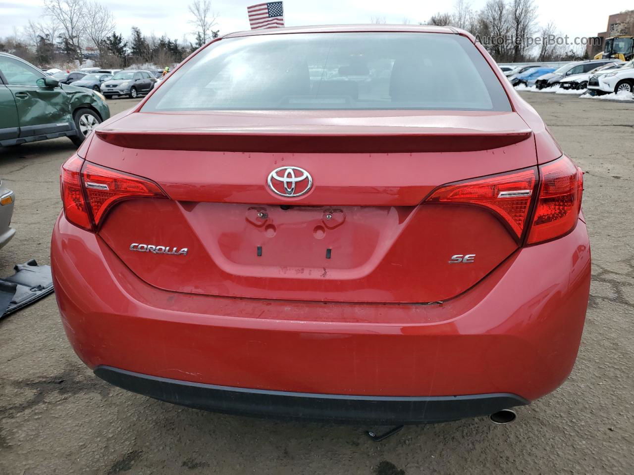 2019 Toyota Corolla L Red vin: 2T1BURHE6KC160474