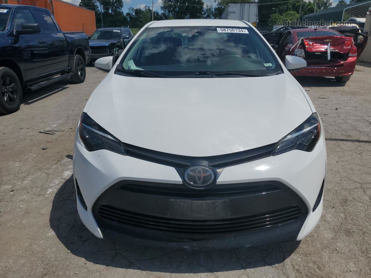 2019 Toyota Corolla L White vin: 2T1BURHE6KC164038