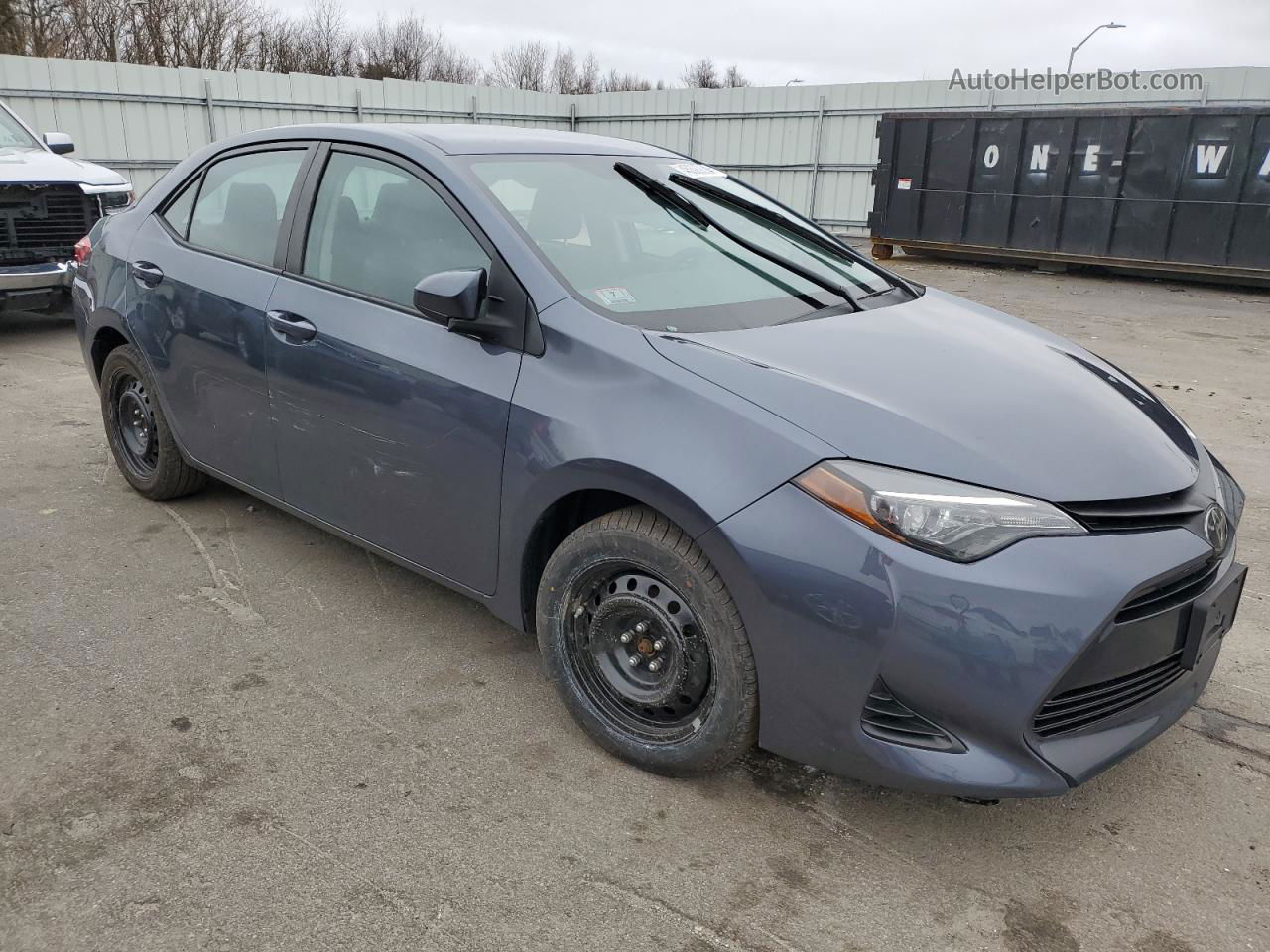 2019 Toyota Corolla L Gray vin: 2T1BURHE6KC168199