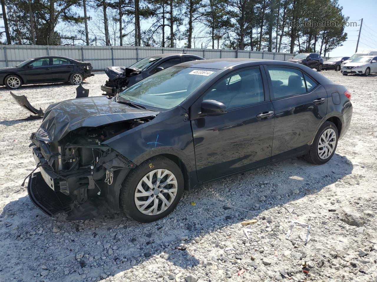 2019 Toyota Corolla L Black vin: 2T1BURHE6KC172673