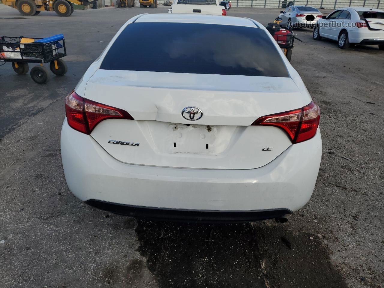 2019 Toyota Corolla L White vin: 2T1BURHE6KC179803