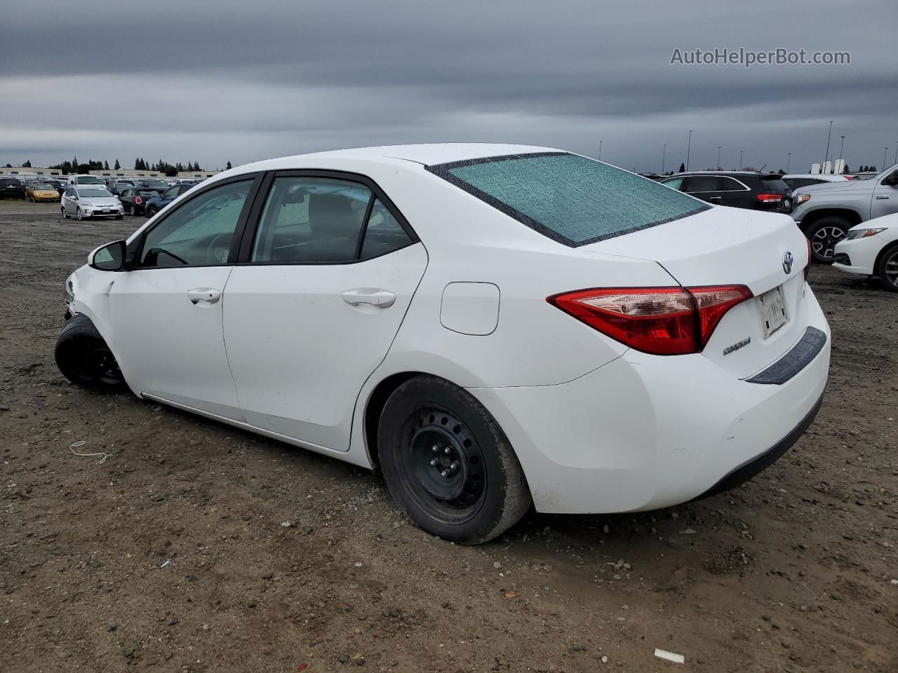 2019 Toyota Corolla L White vin: 2T1BURHE6KC186864