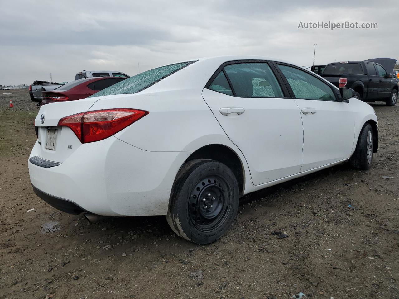 2019 Toyota Corolla L White vin: 2T1BURHE6KC186864