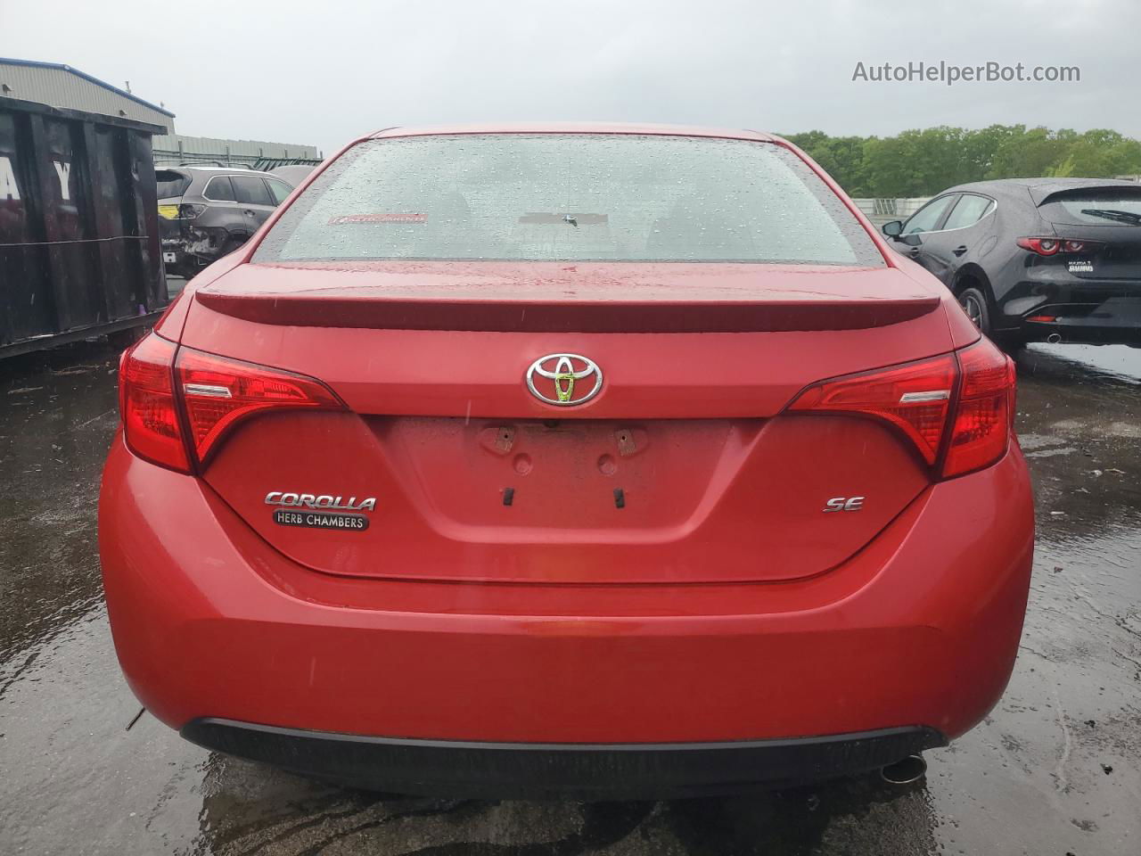 2019 Toyota Corolla L Red vin: 2T1BURHE6KC188517