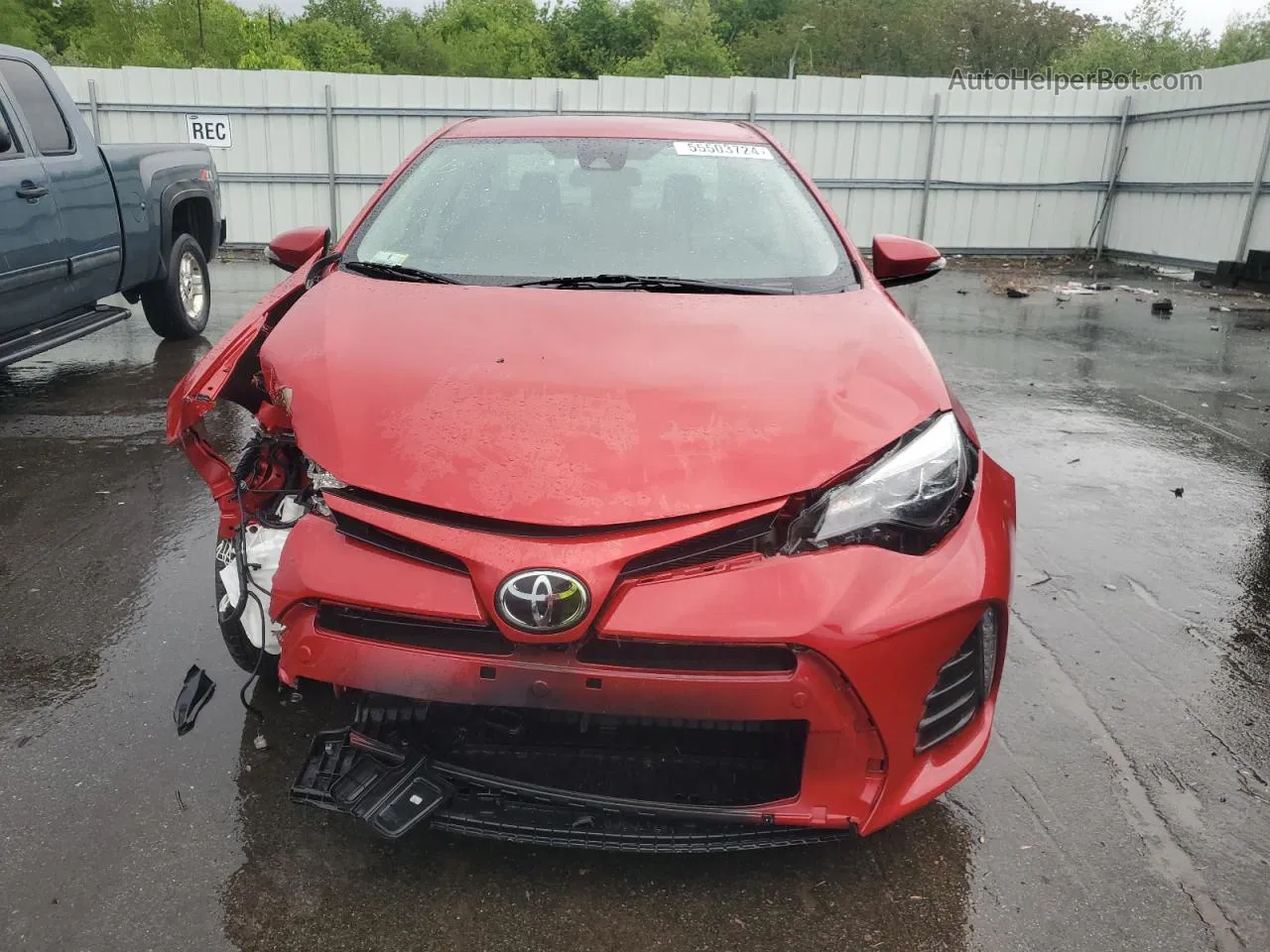 2019 Toyota Corolla L Red vin: 2T1BURHE6KC188517