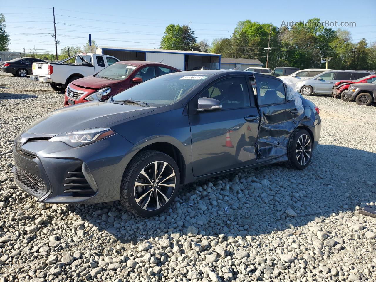 2019 Toyota Corolla L Серый vin: 2T1BURHE6KC210144