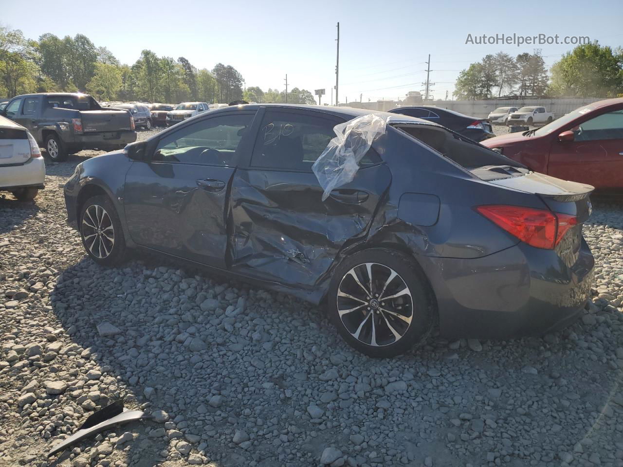 2019 Toyota Corolla L Серый vin: 2T1BURHE6KC210144