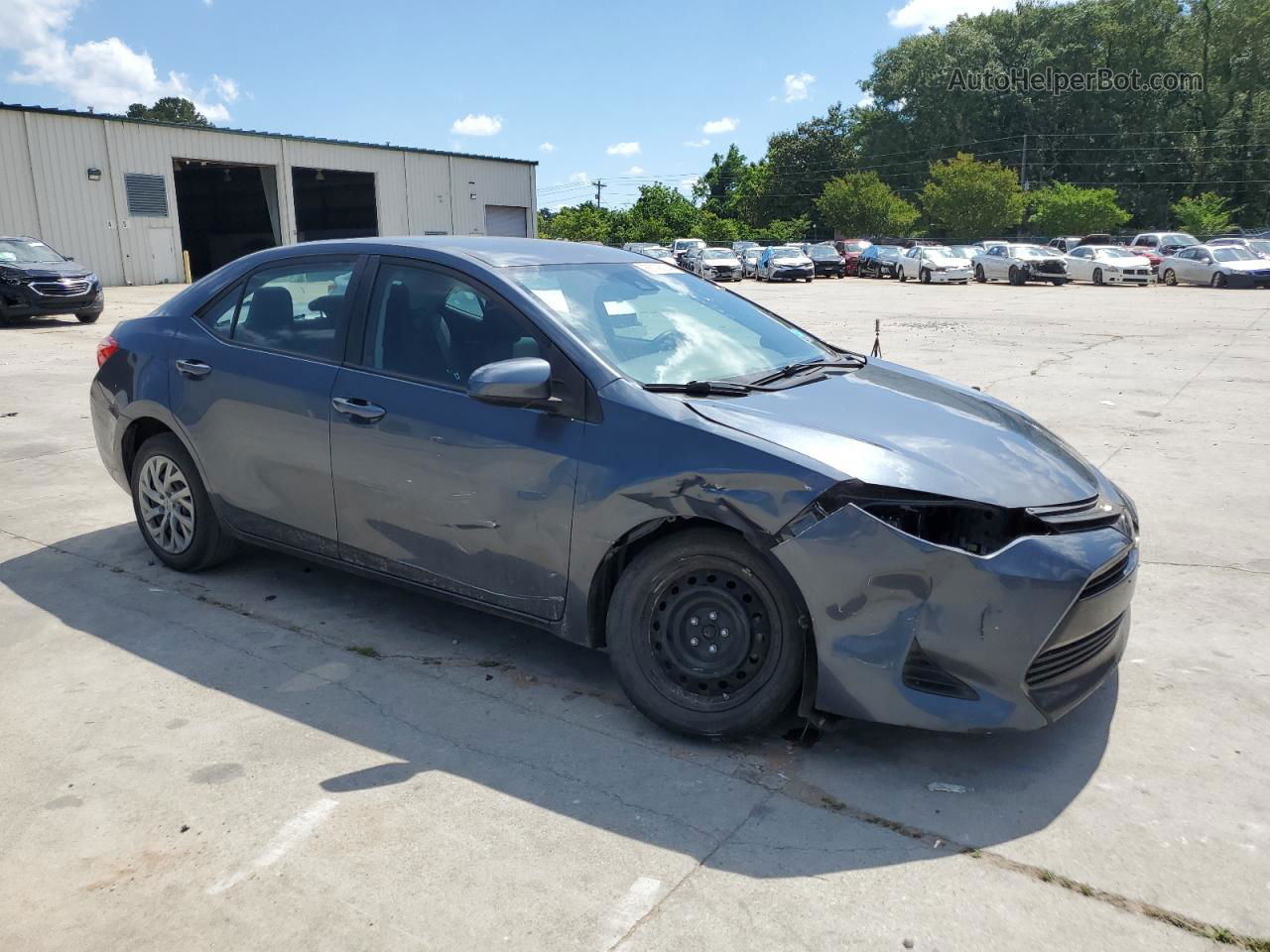 2019 Toyota Corolla L Gray vin: 2T1BURHE6KC216834