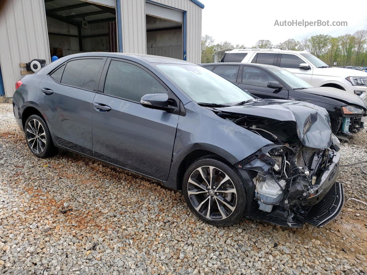 2019 Toyota Corolla L Gray vin: 2T1BURHE6KC221273