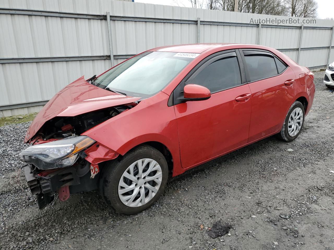 2019 Toyota Corolla L Red vin: 2T1BURHE6KC222360