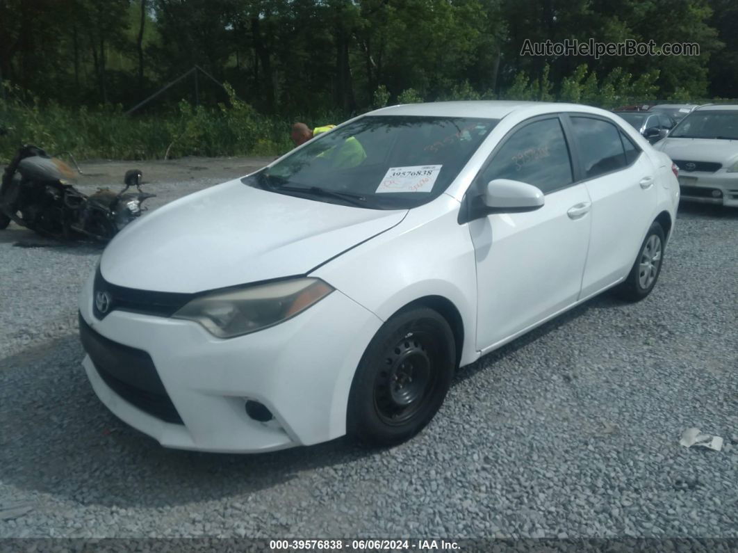 2014 Toyota Corolla L White vin: 2T1BURHE7EC008983