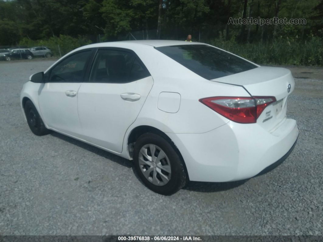 2014 Toyota Corolla L White vin: 2T1BURHE7EC008983