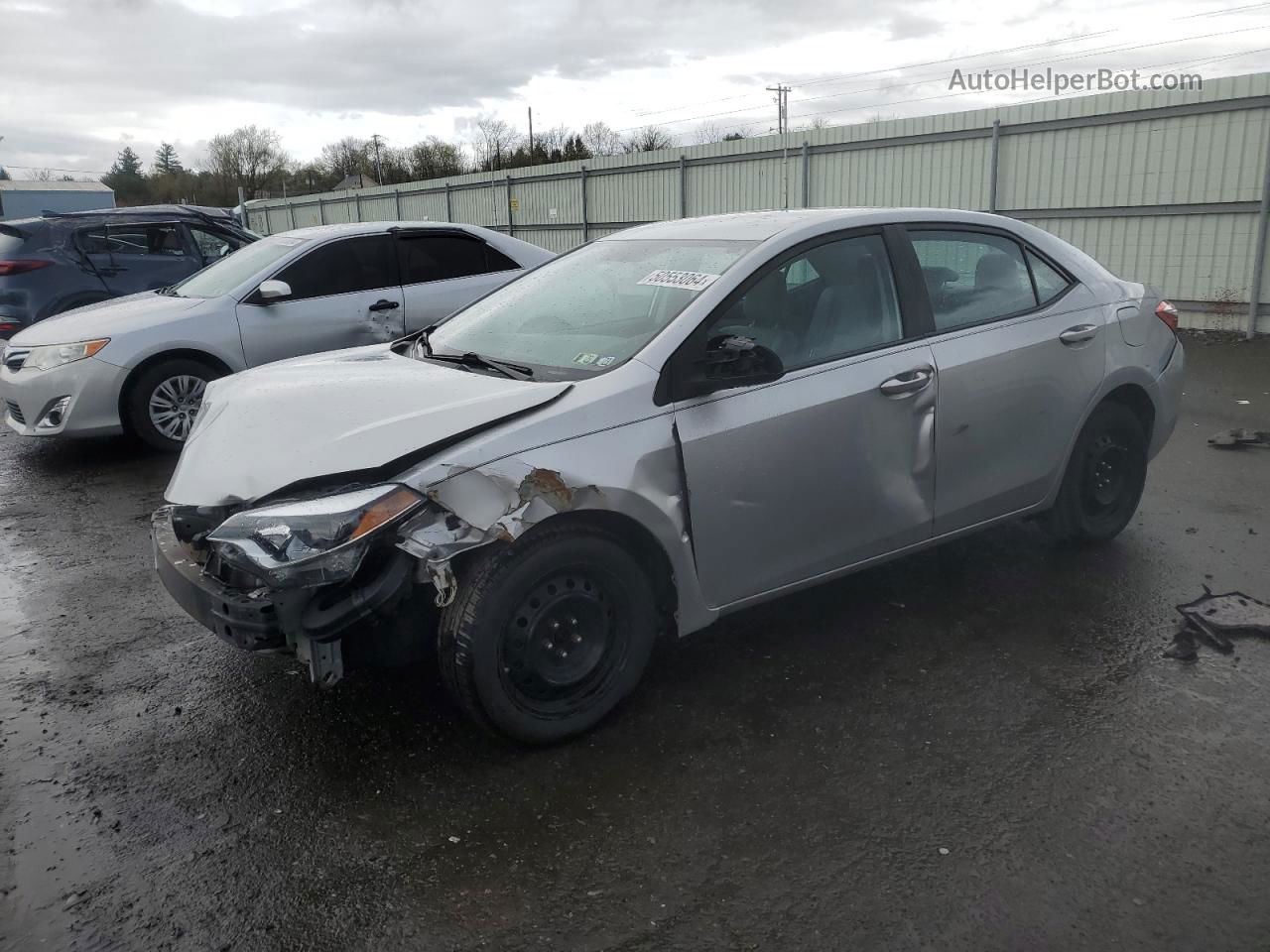 2014 Toyota Corolla L Silver vin: 2T1BURHE7EC010006