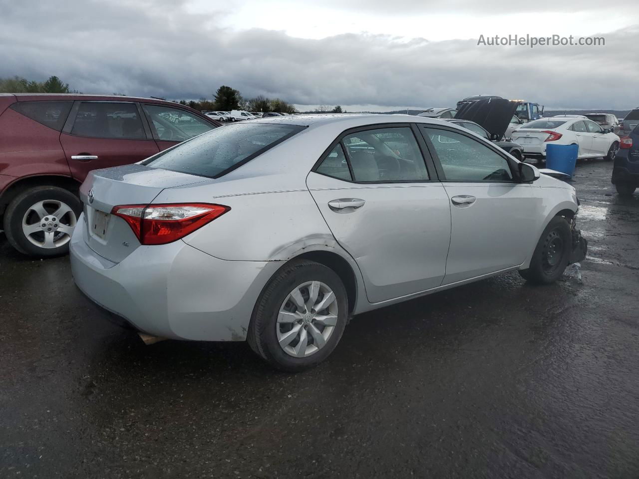 2014 Toyota Corolla L Серебряный vin: 2T1BURHE7EC010006