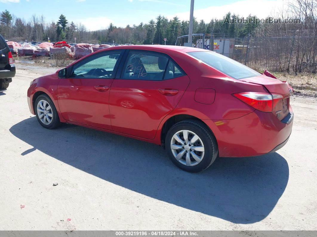 2014 Toyota Corolla Le Red vin: 2T1BURHE7EC061621