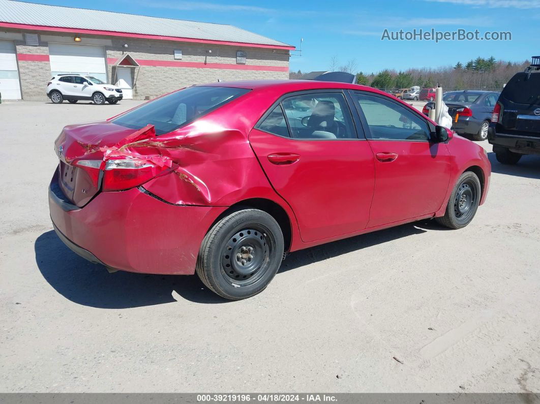 2014 Toyota Corolla Le Red vin: 2T1BURHE7EC061621