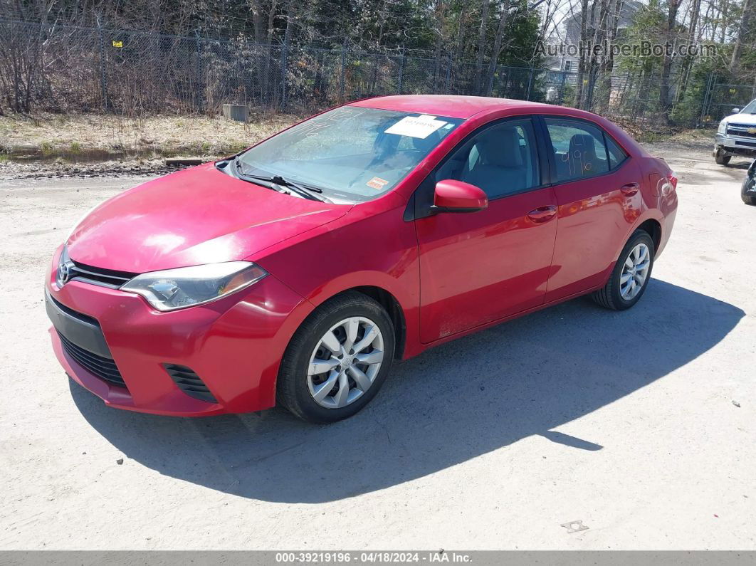 2014 Toyota Corolla Le Red vin: 2T1BURHE7EC061621