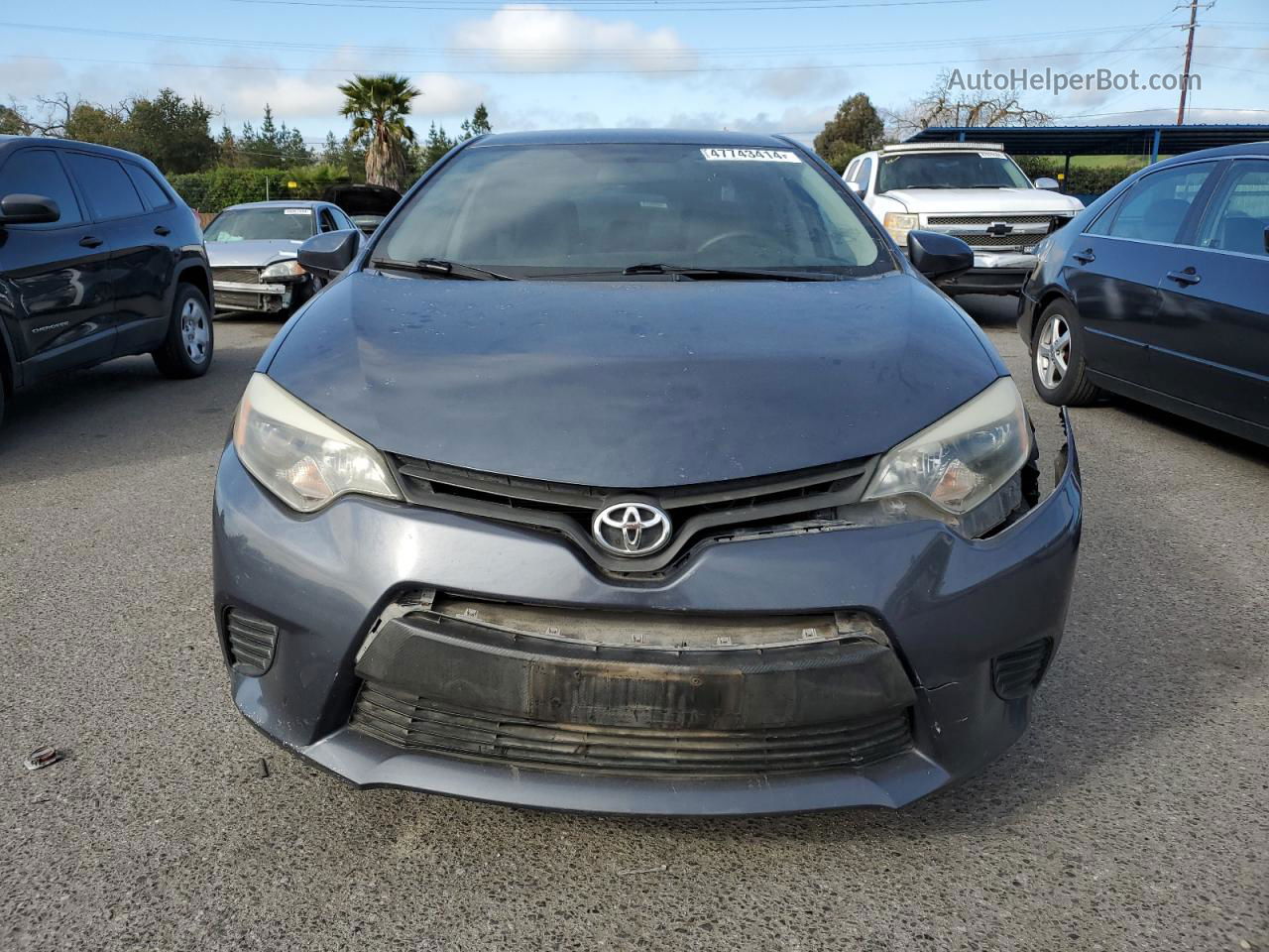 2014 Toyota Corolla L Угольный vin: 2T1BURHE7EC104645