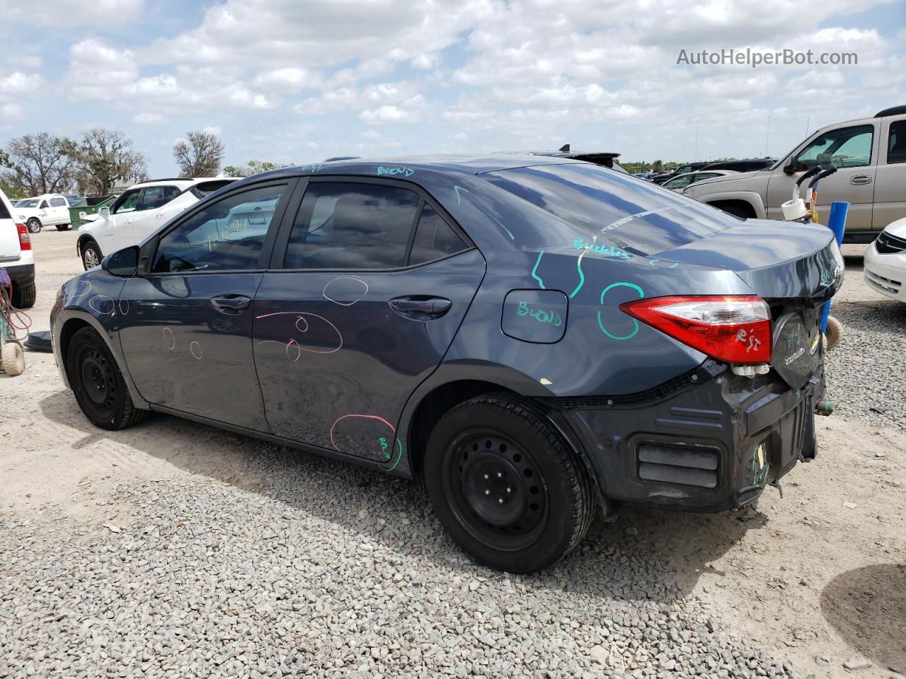 2014 Toyota Corolla L Серый vin: 2T1BURHE7EC146538